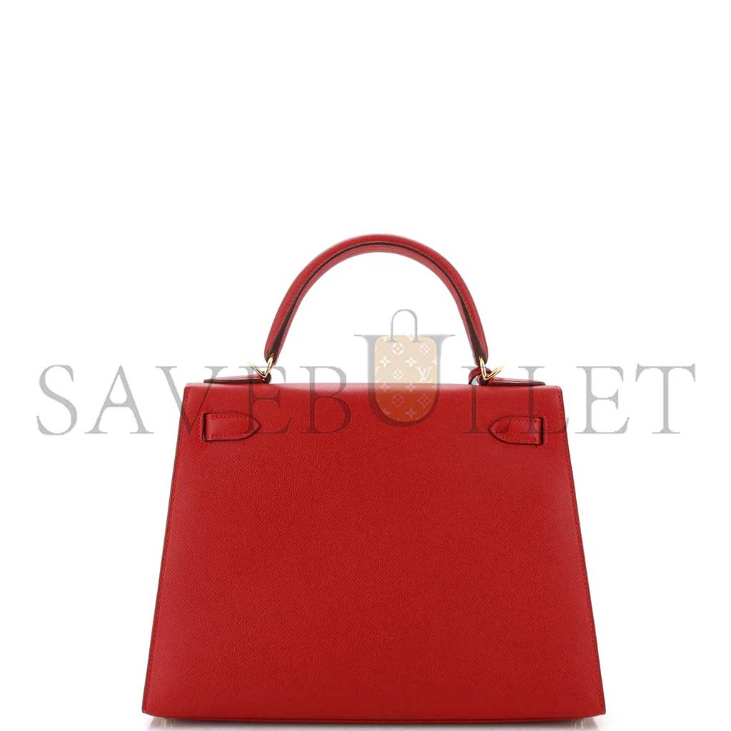 H**mes kelly handbag rouge vif epsom with gold hardware 28 (28*22*10cm)